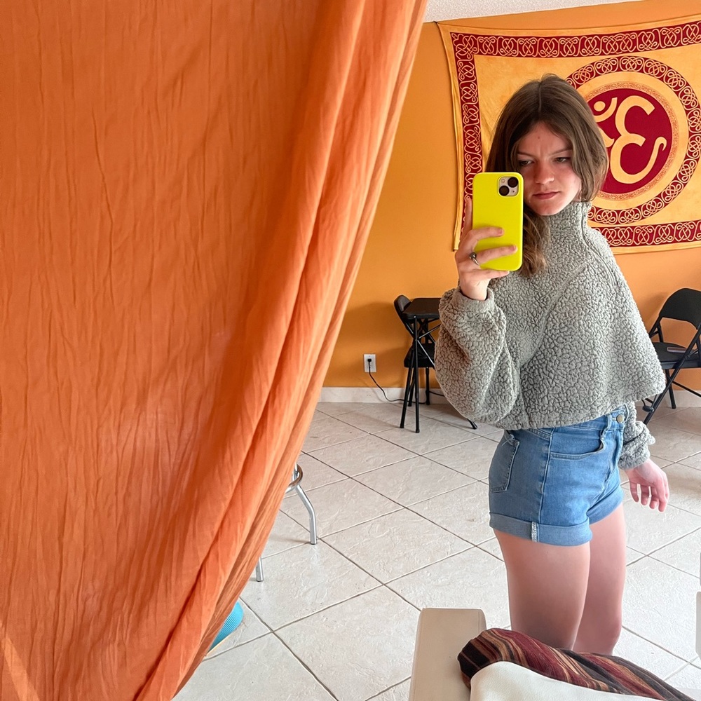 Shein Fuzzy Half-Zip Size Small